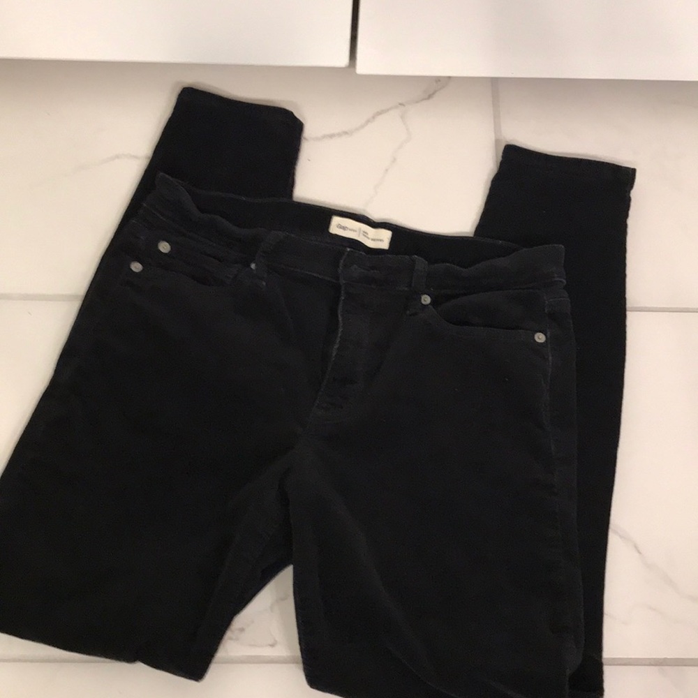 GAP Black corduroy true skinny pants